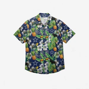 Gift Fan Cowboys Floral Hawaiian Shirt Button Shirt S-5XL - Picture 1 of 3