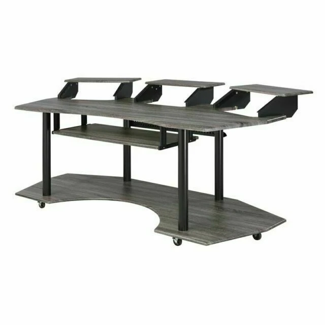 ACME Furniture Eleazar 3-Stands Computer Desk - Black Oak