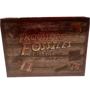 Trousse De Fossiles Collection De Luxe Kids Fossil Kit Paleontologist French - Picture 1 of 4