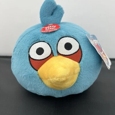 Angry Birds Blue Bird Jim Jay Plush Toy 8” No Sound 2010 Commonwealth - Image 1 of 4
