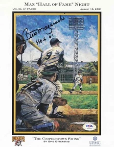 Pirates Bill Mazeroski PNC Park Maz Night 2001 Autographed HOF 8x10 Photo JSA - Picture 1 of 2