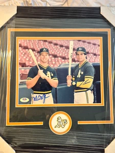MARK MCGWIRE JOSE CANSECO DUAL SIGNED AUTOGRAPHED 8X10 FRAMED PHOTO RARE PSA COA - Picture 1 of 4