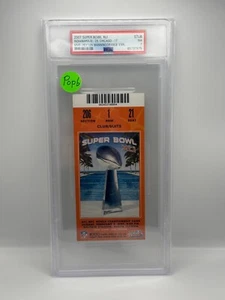 2007 Super Bowl XLI Ticket Orange Var PSA 7 Pop 6, 10 Higher Peyton Manning MVP - Picture 1 of 2