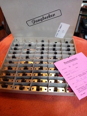 4x ORIGINAL Jungbecker 2266 DPDT Slide Switch 2 Position Double Pole 3A  GERMANY - Image 1 of 4