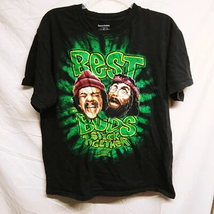 Cheeck & Chong's Up In Smoke Mens Size L Large Black Graphic T-Shirt - Picture 1 of 16