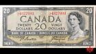 1954 Bank Of Canada $20 Modified Beattie/Coyne G/E4927093 - EF -
