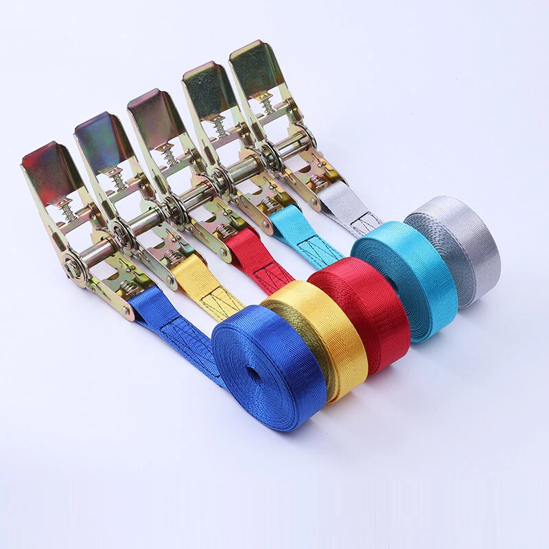 1-5M Ratchet Belt Tow Rope Cargo Straps Tie-Down Belt With Metal Buckle Baggage - Image 1 of 4