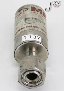 T137 MKS BARATRON PRESSURE TRANSDUCER, 10 TORR 722A11TCE2FA - Picture 1 of 7