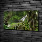 Leinwandbild Kunst-Druck 100x50 Bilder Landschaften Wasserfall Dschungel