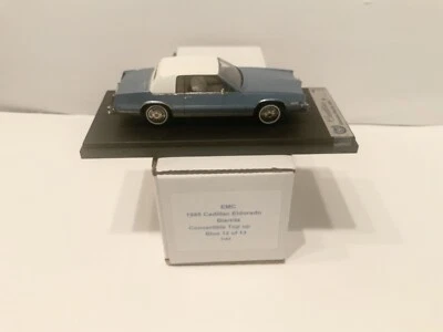 EMC 1985 Cadillac Eldorado Biarritz convertible closed blue 1/43 Handmade - Image 1 of 4