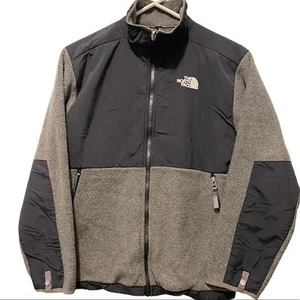 THE NORTH FACE KID LONG SLEEVE FLEECE AND NYLON RETRO GRAY BLACK JACKET SWEATER - Picture 1 of 7