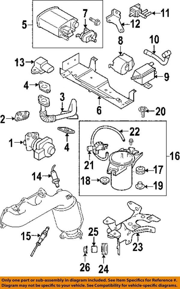 SUZUKI OEM 06-09 Grand Vitara componentes de emisión - válvula de purga 1811765J00 Foto 1 de 1