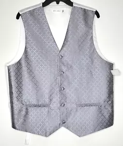 Pierre Cardin Men's Button-Up Sleeveless Blazer Size Medium Grey White Vest Nwt - Picture 1 of 6