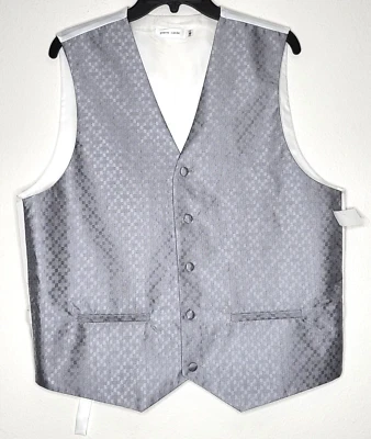 Pierre Cardin Men's Button-Up Sleeveless Blazer Size Medium Grey White Vest Nwt - Image 1 of 4