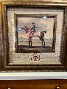 John Nost Sartorius EQUESTRIAN Print - Prof Framed 22" X 22" UNDER GLASS - Picture 1 of 5