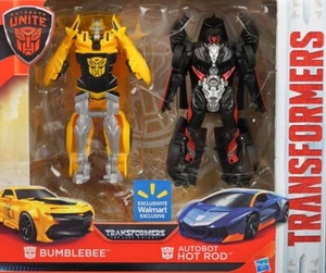 TRANSFORMERS Wal-Mart Exclusive Turbo Changers Bumblebee & Hot Rod The Rev's - Picture 1 of 11