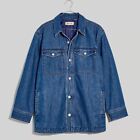 Madewell Womens Quilted Lining Denim Chore Shirt Jacket Plus Size 1X NEW