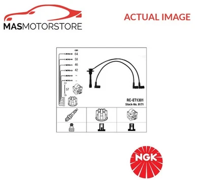 IGNITION CABLE SET LEADS KIT NGK 9171 P FOR TOYOTA CARINA E 1.6L,1.8L - Image 1 of 4