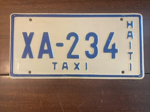Haiti License Plate 1993-1997 Taxi Vehicle Car Caribbean Tag # XA-234 - Picture 1 of 7
