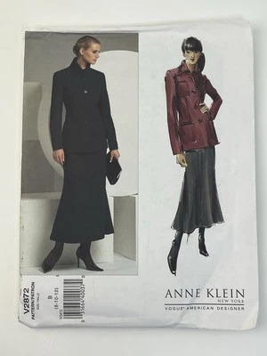 Vogue Pattern V2872 Anne Klein Misses' Size 8-10-12 Jacket & Skirt  Uncut - Image 1 of 2