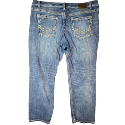 Мужские прямые джинсы BKE Seth размер 42R толстый шов 31 дюйм внутренний шов с отверстием - Изображение 1 из 4