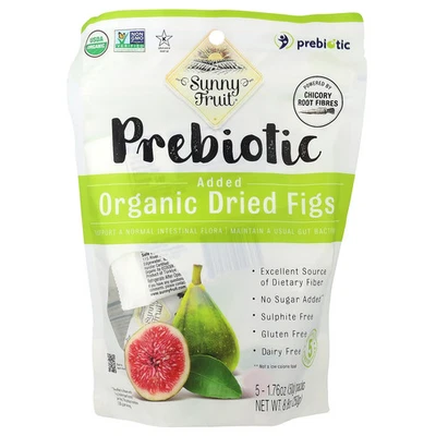 Organic Dried Figs With Added Prebiotics, 5 Packs, 1.76 oz (50 g) Each - Image 1 of 3