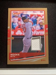 Camiseta Donruss 2020 Mookie Betts materiales oro 18/25 - Imagen 1 de 3