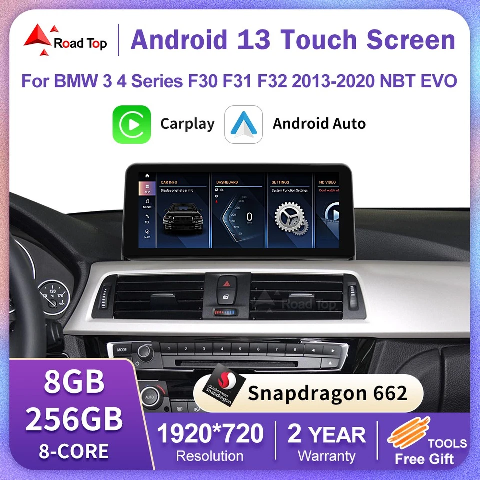Wireless Carplay Android 13 Touch Screen Multimedia For BMW F30 F31 F32 F33 F80 - Image 1 of 4