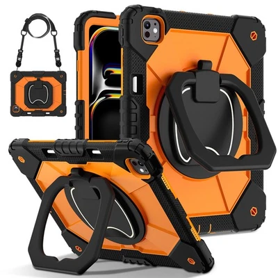 For iPad Pro 13'' /11'' (M5) 2025/(M4) 2024 W Stand Shockproof Rugged Case Strap - Image 1 of 4