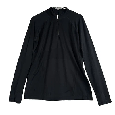 Pullover Athleta Momentum Media Cremallera Talla XL Negro Manga Larga Foto 1 de 4