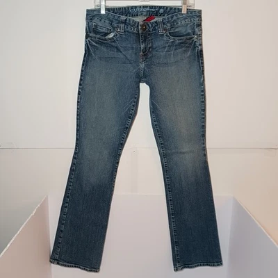 Pantalones de mezclilla vintage Guess Daredevil tiro bajo bootcut para mujer talla 32X32 azul Foto 1 de 4