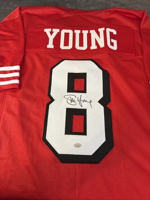 Camiseta deportiva autografiada personalizada de Steve Young Foto 1 de 3