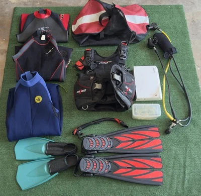 AquaLung Suunto SeaQuest Tauchausrüstung Konvolut mit Tasche Tauchen �� - Bild 1 von 4