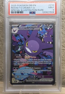 Pokemon TCG: Destined Rivals - Team Rocket's Crobat EX 234/182 SIR [PSA 9 MINT] - Image 1 of 4