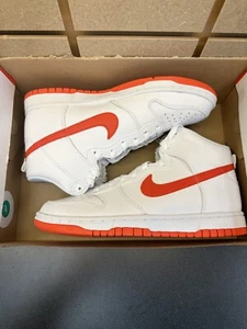 Nike Dunk High Retro Weiß Picante Rot Größe 8 Herren Sneaker Schuhe DV0828-100 - Bild 1 von 7