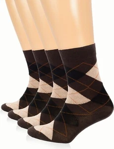 MUJERES Argyle Vestido Crew Calcetines, ALGODÓN, Negocios Informales, 4 Pares - Imagen 1 de 21