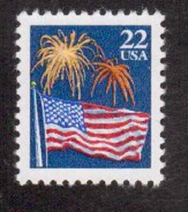 Scott # 2276...22  Cent...Flag & Fireworks...5 Stamps - Picture 1 of 1