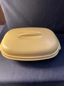 Plato de servir dividido Tupperware 4 piezas cosecha oro vintage años 70/80 EE. UU. #1273 - Imagen 1 de 11