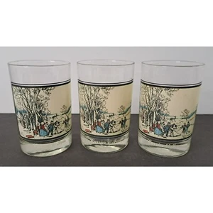 Vintage Arby's 1978 Currier und Ives Gläser 2 von 4 in Serie 3er Set gleich - Bild 1 von 5