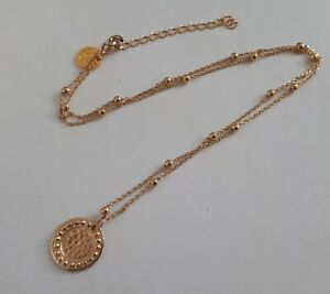 LOU YETU Collier Médaillon doré chaîne avec billes bijoux femme /EBMF