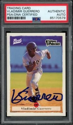 1995 Best VLADIMIR GUERRERO signed card #80 (Expos - autograph) PSA/DNA HOF! - Image 1 of 2