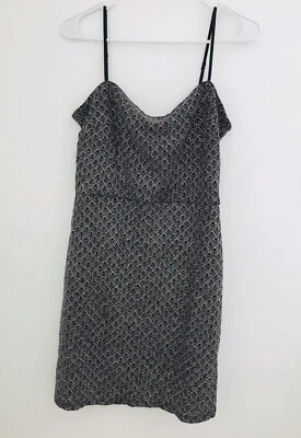 Vestido ajustado Trixxi Juniors cuello cuadrado brillo negro plata talla múltiple L nuevo con etiquetas Foto 1 de 4