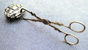 PAIR OF VINTAGE EDWARDIAN DUTCH STERLING GALLEON PASTRY TONGS - HOLLAND - Picture 1 of 6