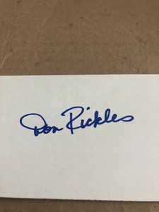  DON RICKLES AUTOGRAPHED INDEX CARD DECEASED RARE