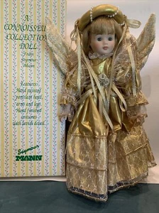 Seymour Mann Gold Angel 16" Porcelain Doll Connoisseur Collection NIOB - Picture 1 of 7