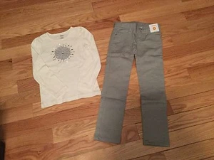 Nwt Gymboree Color me happy Outfit Long Sleeve Shirt & Adj Waist Pants Sz 6 New - Picture 1 of 4