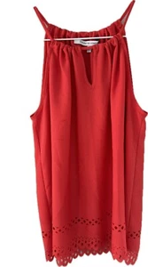 Women's Red Spaghetti Top | Collective Concepts | Summer Spring Top Size Medium - Picture 1 of 4