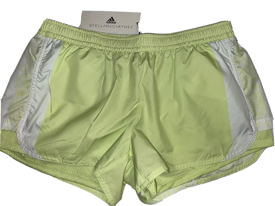 Adidas FK9699 Womens Sz S by Stella McCartney M20 Shorts White / Frozen Yellow