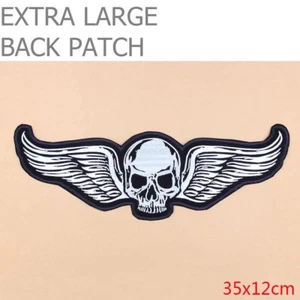 EXTRA LARGE EMBROIDERED BACK PATCH VEST JACKET HARLEY HELMET 1er% MASK BALACLAVA - Bild 1 von 1