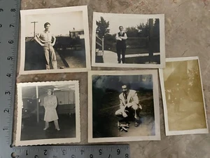 5 Foto Set Männer posieren Dapper Posing Trenchcoat süß Homosexuell Interesse - Bild 1 von 7